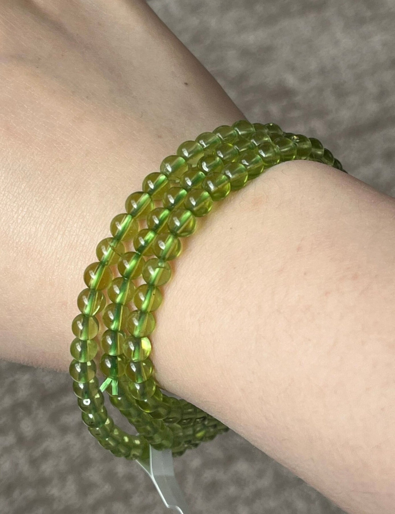 Olivine multi-laps bracelet