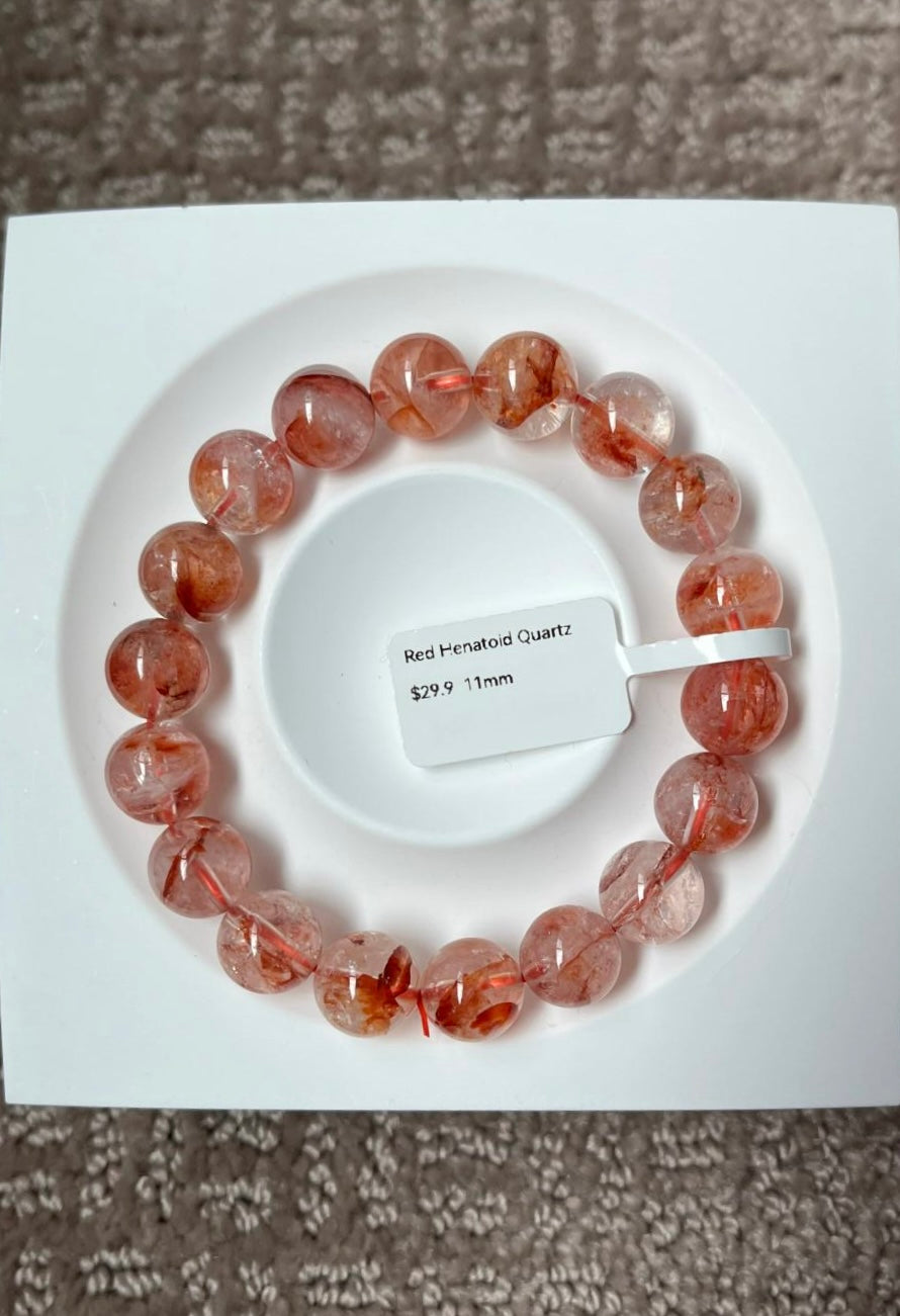 Red Hematoid Quartz bracelet