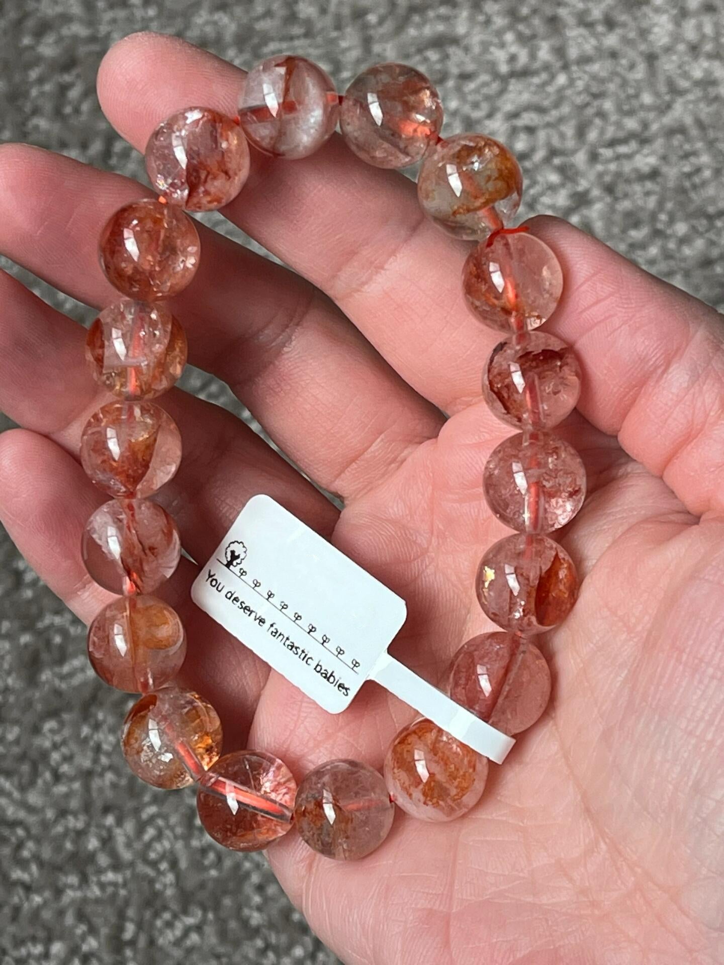 Red Hematoid Quartz bracelet