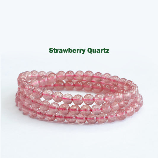 Strawberry Quartz Multi-laps bracelet