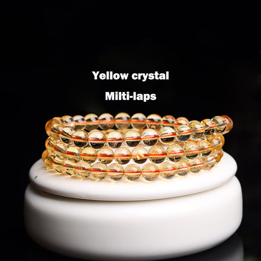 Yellow crystal Milti-laps bracelet